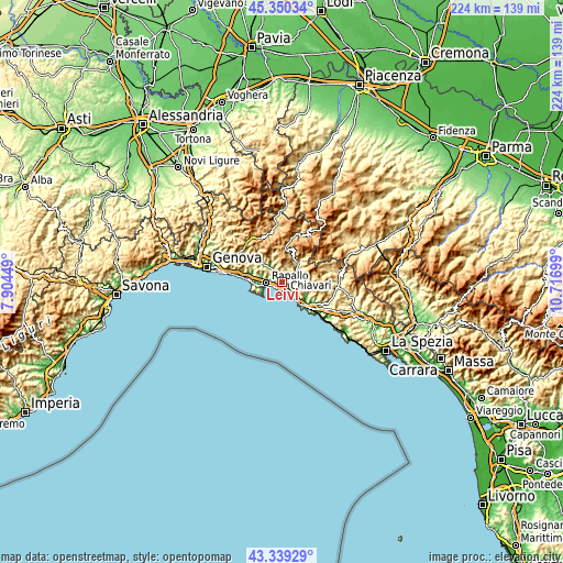 Topographic map of Leivi