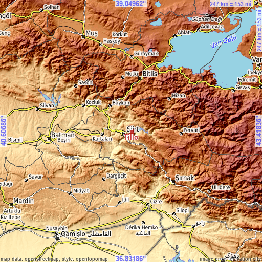 Topographic map of Tillo
