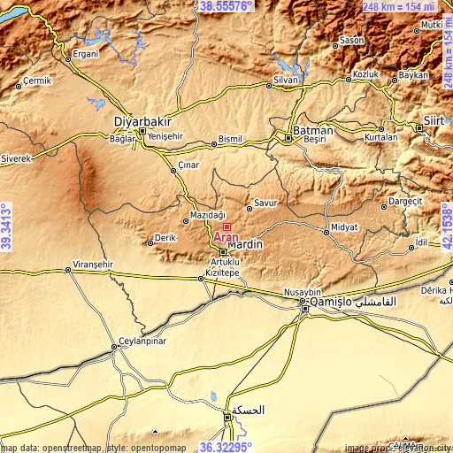 Topographic map of Aran