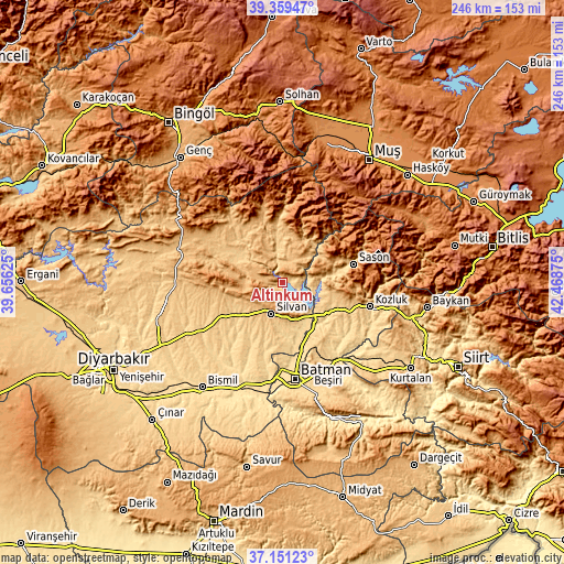 Topographic map of Altınkum