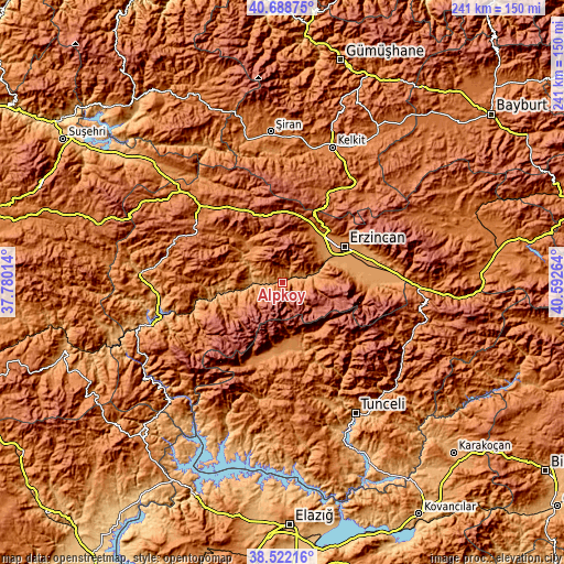 Topographic map of Alpköy