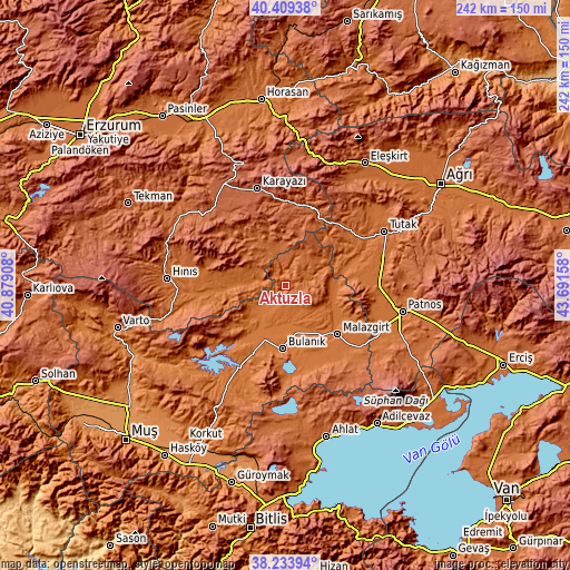 Topographic map of Aktuzla