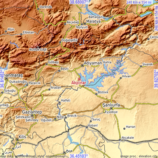 Topographic map of Akpınar