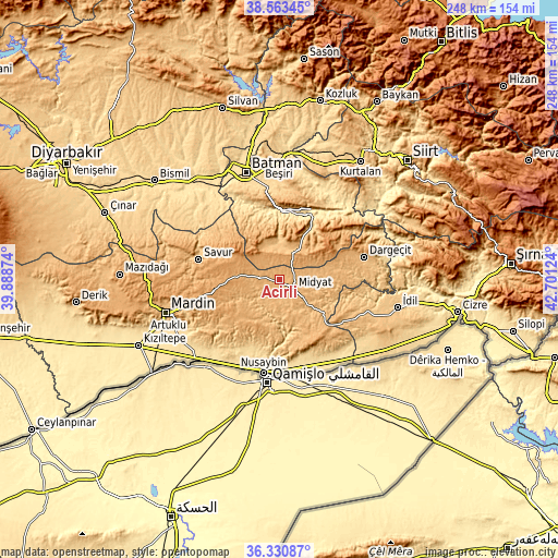 Topographic map of Acırlı