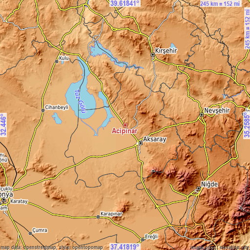 Topographic map of Acıpınar