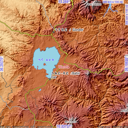 Topographic map of Werota