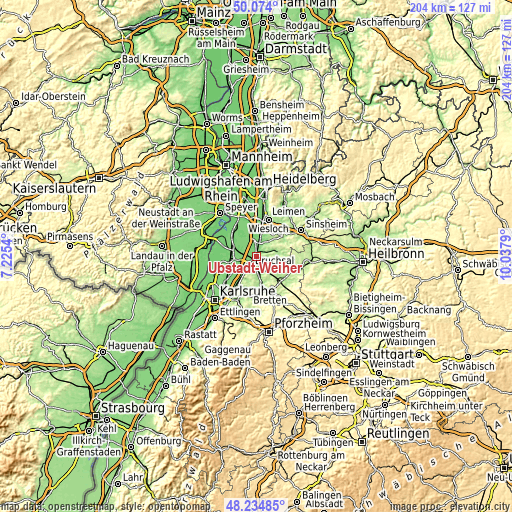 Topographic map of Ubstadt-Weiher