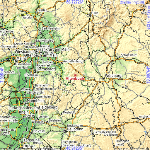 Topographic map of Altenbuch