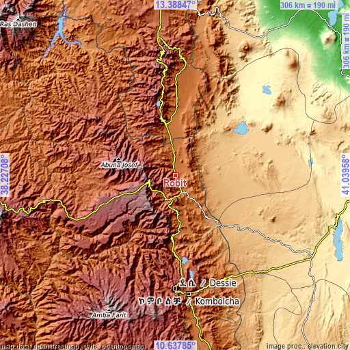 Topographic map of Robīt