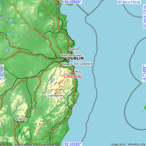 Topographic map of Little Bray