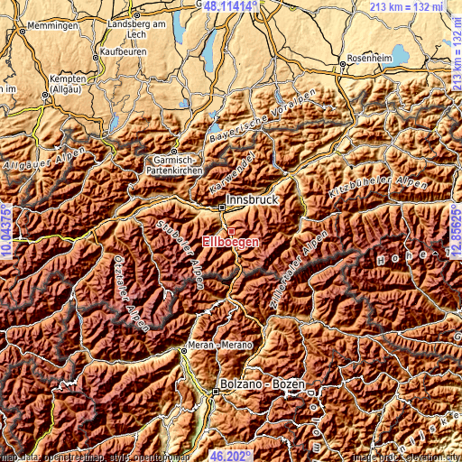 Topographic map of Ellbögen