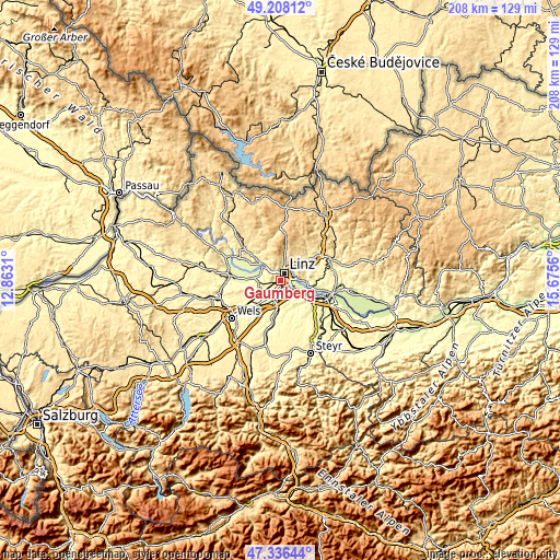 Topographic map of Gaumberg