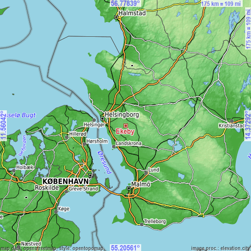 Topographic map of Ekeby