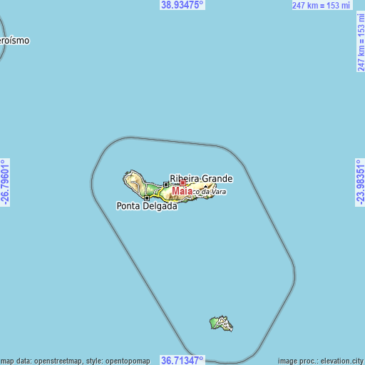 Topographic map of Maia