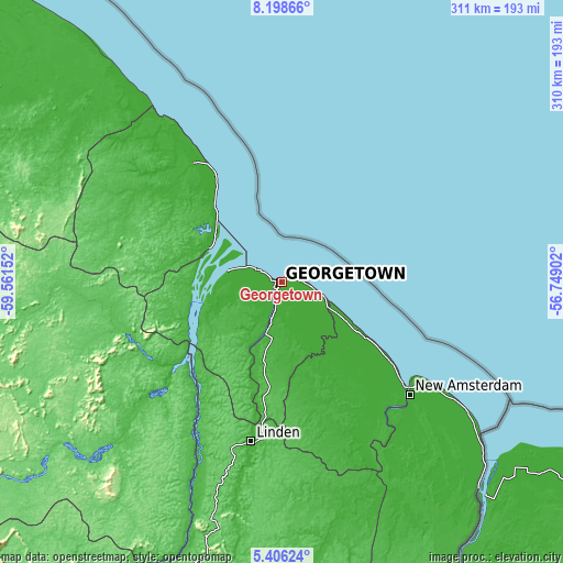 Topographic map of Georgetown