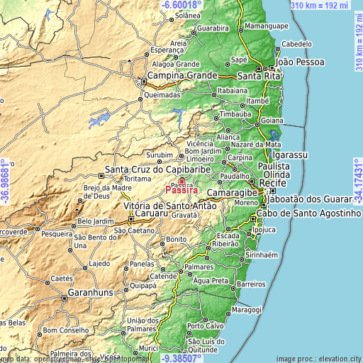 Topographic map of Passira