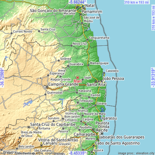 Topographic map of Mari