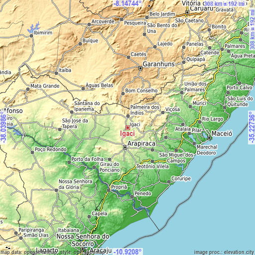 Topographic map of Igaci