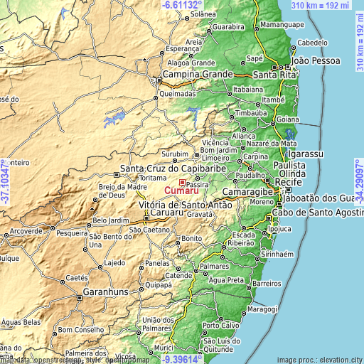 Topographic map of Cumaru