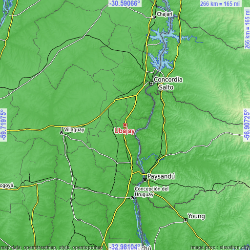 Topographic map of Ubajay