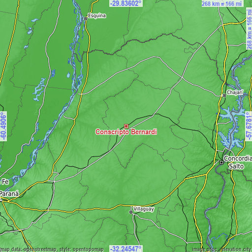 Topographic map of Conscripto Bernardi