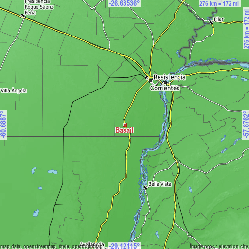 Topographic map of Basail