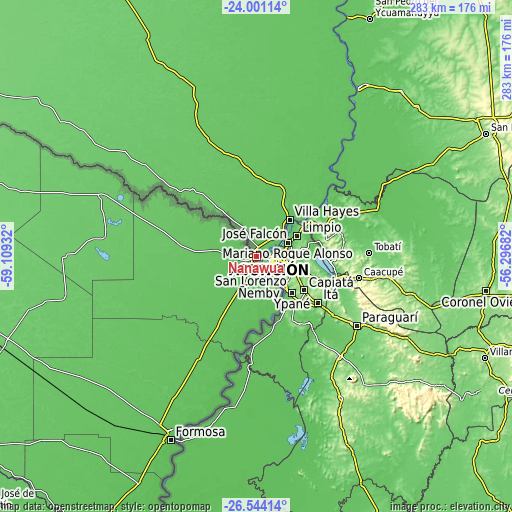 Topographic map of Nanawua