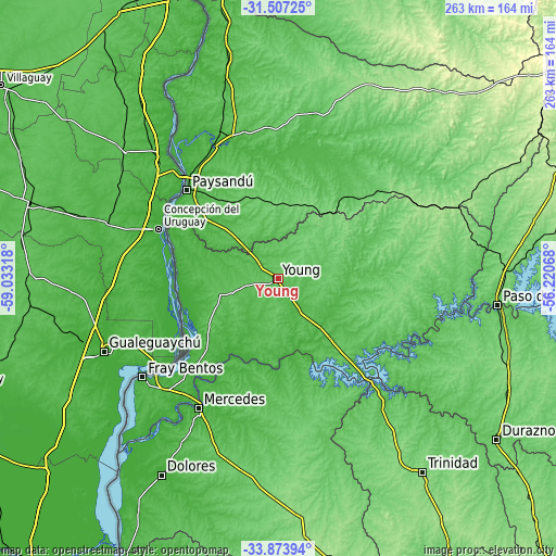Topographic map of Young