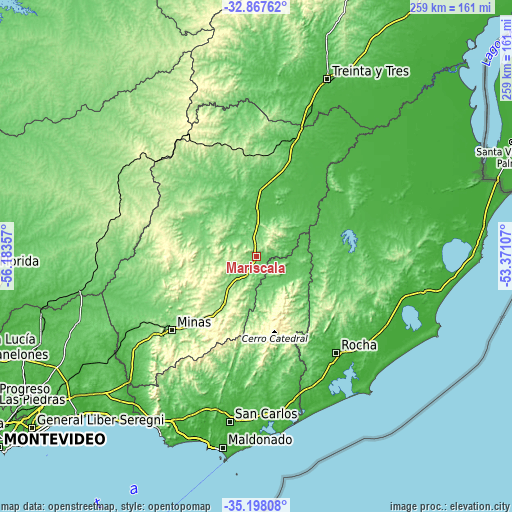 Topographic map of Mariscala
