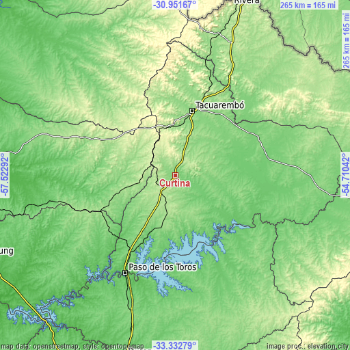 Topographic map of Curtina