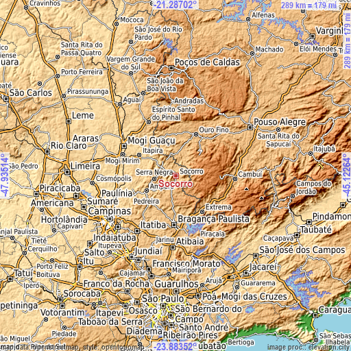 Topographic map of Socorro