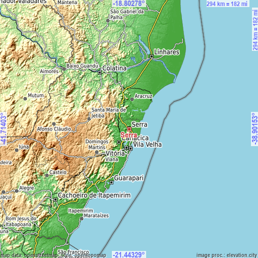 Topographic map of Serra
