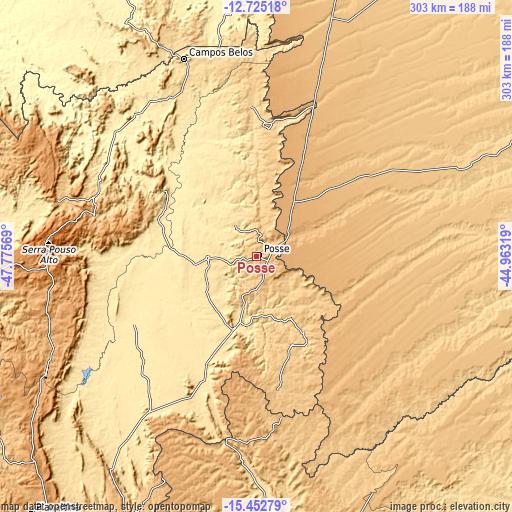 Topographic map of Posse