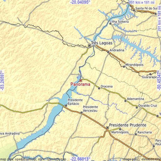 Topographic map of Panorama