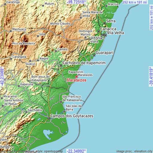 Topographic map of Marataizes