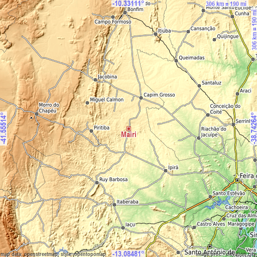 Topographic map of Mairi