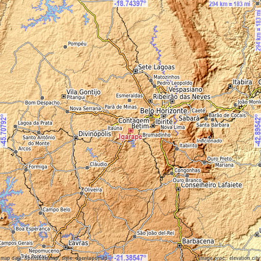Topographic map of Igarapé
