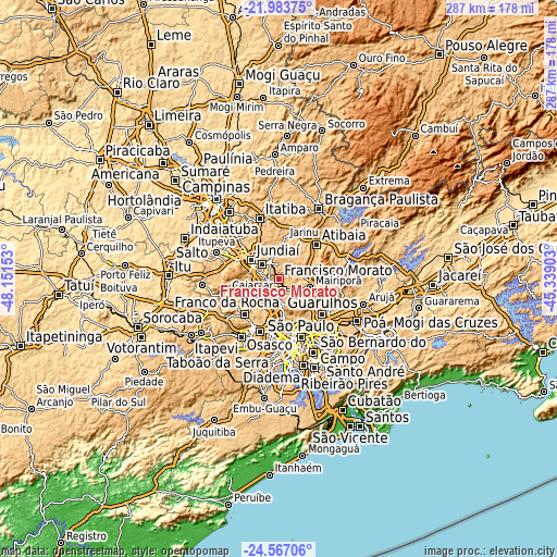 Topographic map of Francisco Morato