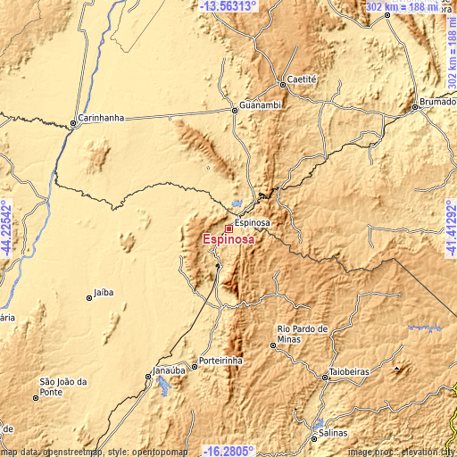 Topographic map of Espinosa