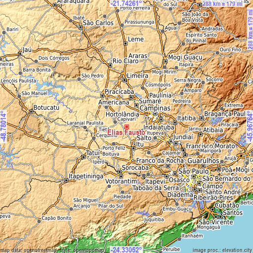 Topographic map of Elias Fausto