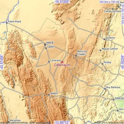 Topographic map of Cafarnaum