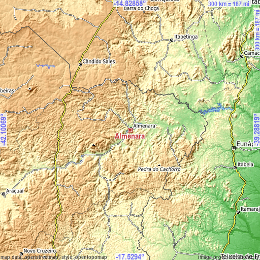 Topographic map of Almenara