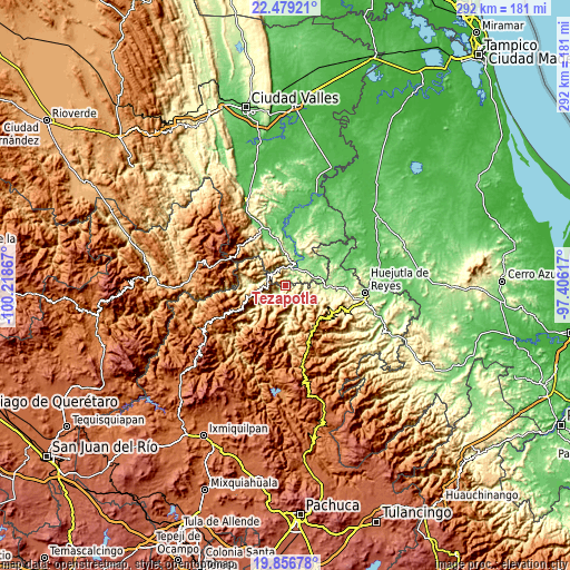 Topographic map of Tezapotla