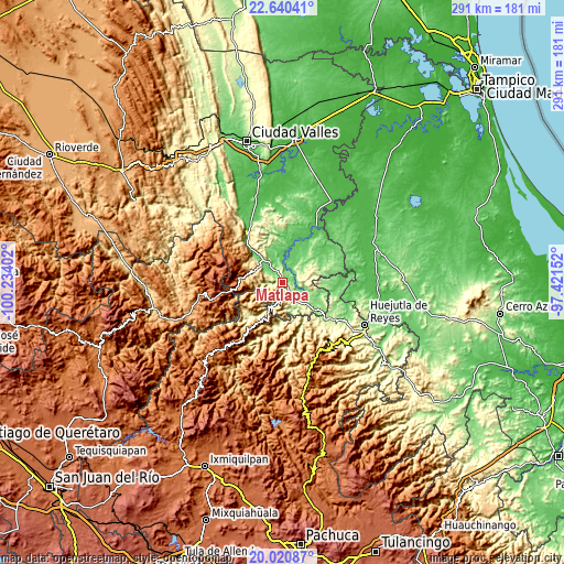 Topographic map of Matlapa