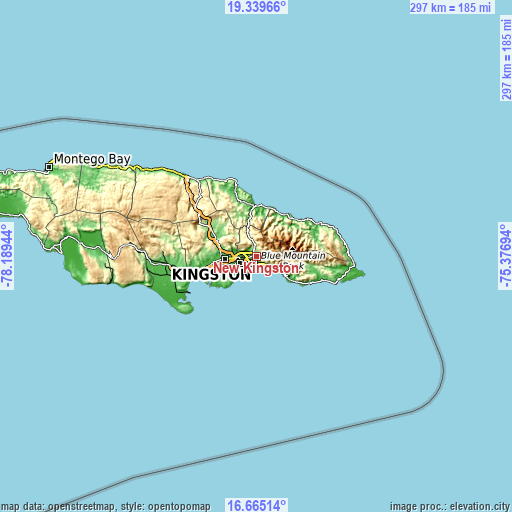 Topographic map of New Kingston