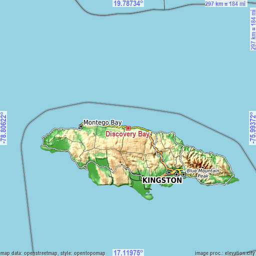 Topographic map of Discovery Bay