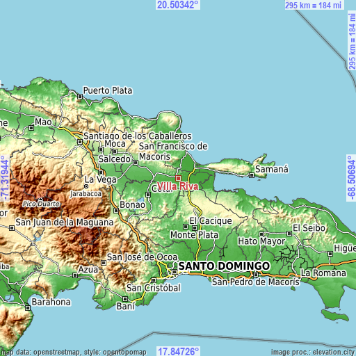 Topographic map of Villa Riva