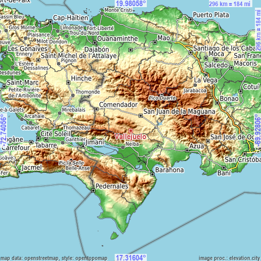 Topographic map of Vallejuelo