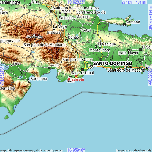 Topographic map of Pizarrete