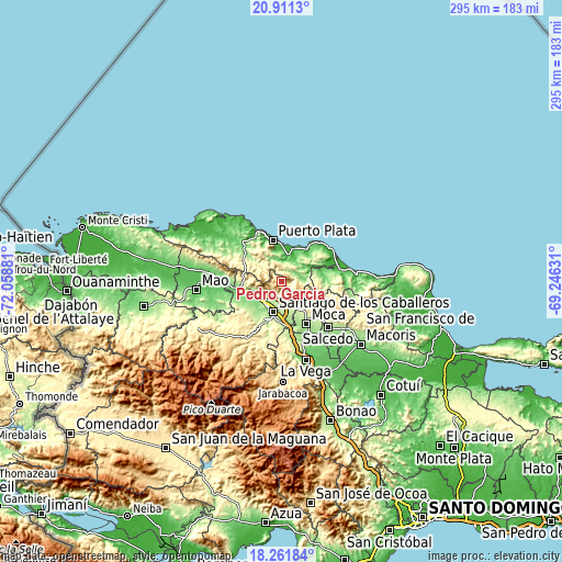 Topographic map of Pedro García